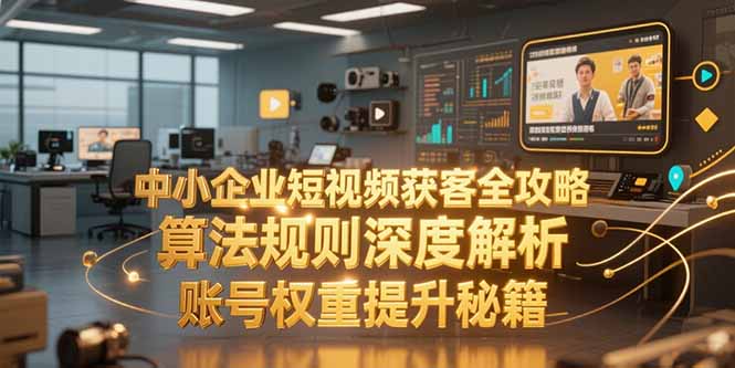 中小企业短视频获客全攻略，算法规则深度解析，账号权重提升秘籍-青年网赚