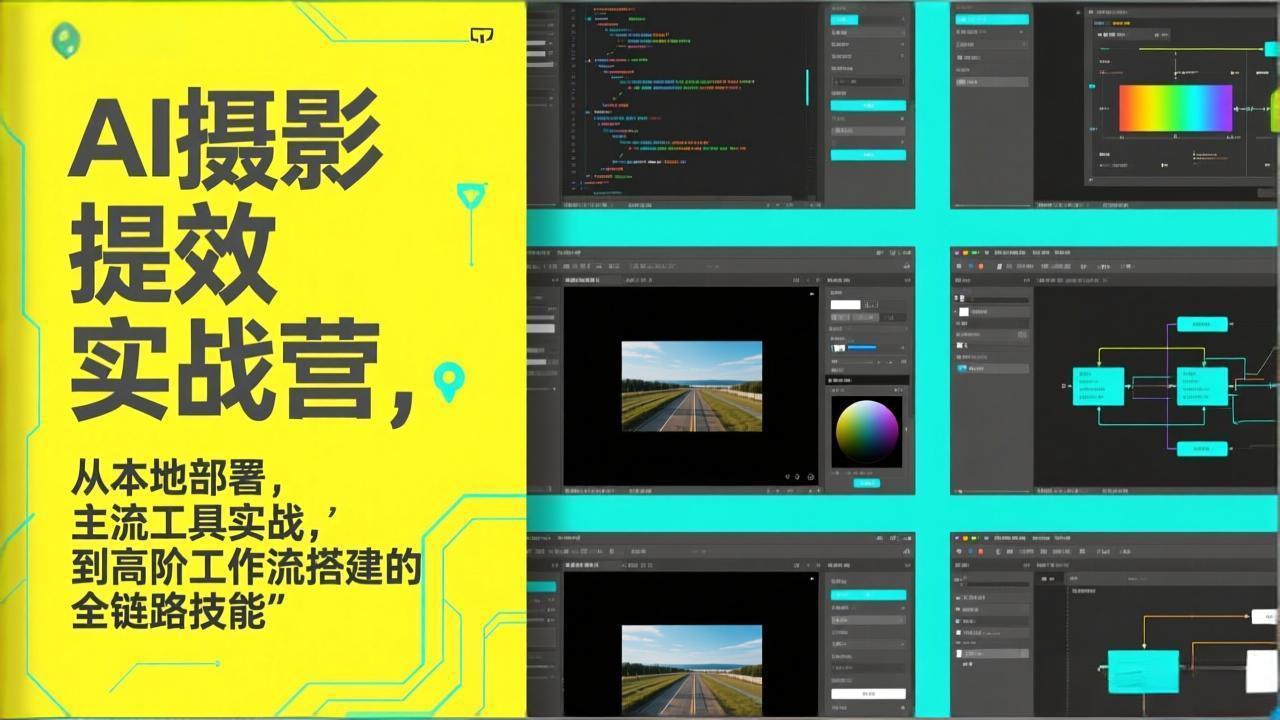 AI+摄影提效实战营，从本地部署，主流工具实战，到高阶工作流搭建的全链路技能-青年网赚