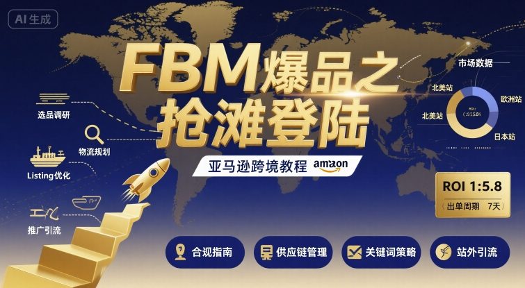 FBM爆品之抢滩登陆-亚马逊跨境教程-青年网赚