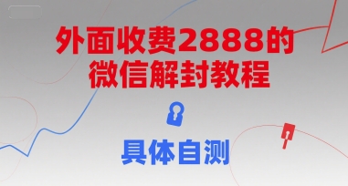 外面收费2888的微信解封教程，具体自测-青年网赚