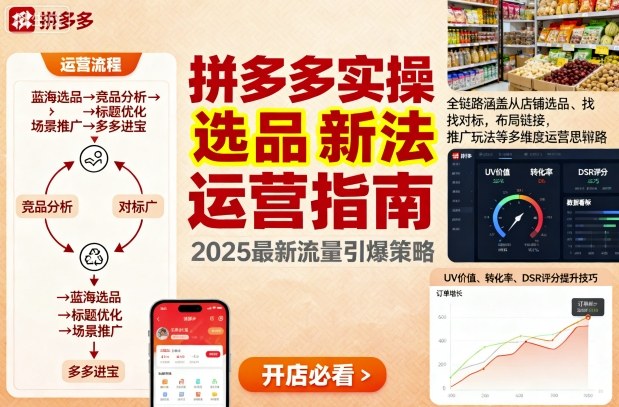 王校长9月12拼多多实操新玩法，全链路涵盖从店铺选品、找对标，布局链接，推广玩法等多维度运营思路-青年网赚