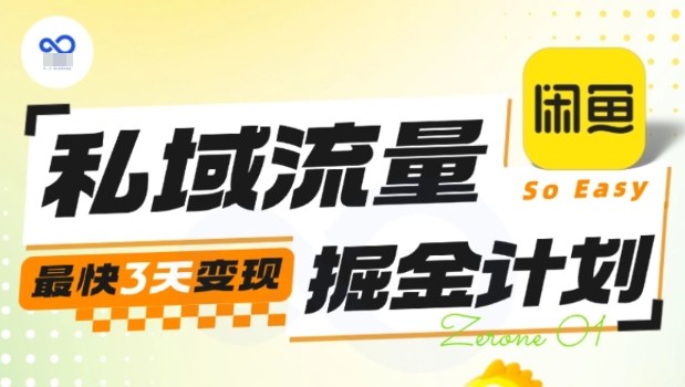 私域流量掘金计划实战训练营，最快3天变现-青年网赚