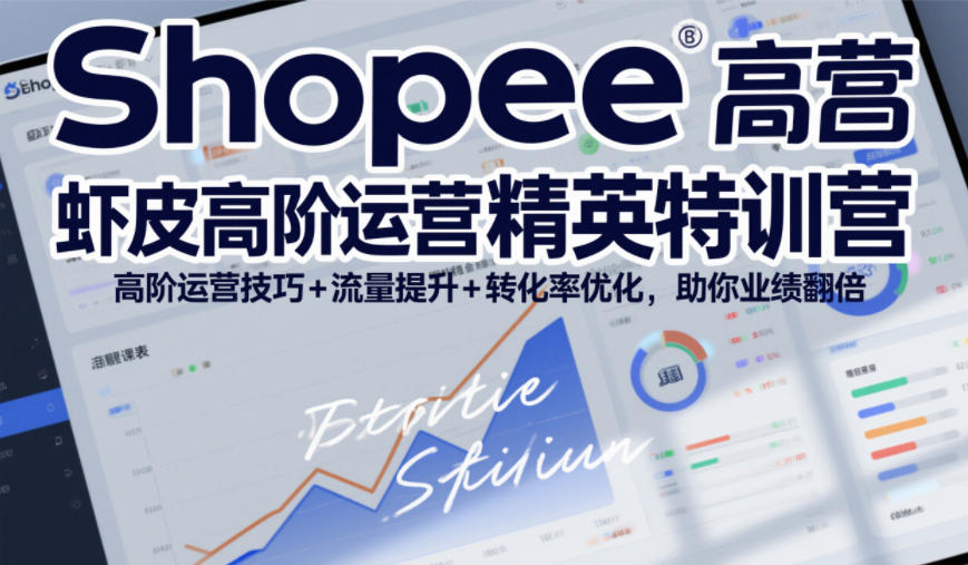 Shopee虾皮高阶运营精英特训营，高阶运营技巧+流量提升+转化率优化，助你业绩翻倍-青年网赚