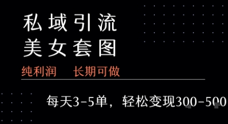 私域卖套图每天3-5单 每单利润99-2张+-青年网赚