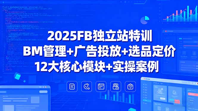 2025FB独立站特训，BM管理+广告投放+选品定价，12大核心模块+实操案例-青年网赚