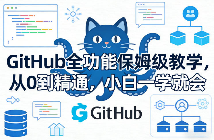 GitHub全功能保姆级教学,从0到精通,小白一学就会-青年网赚