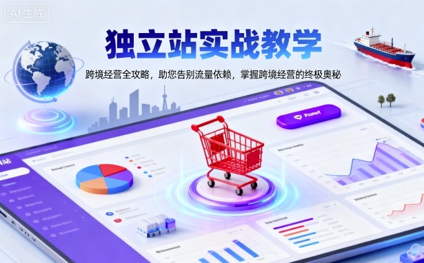 独立站实战教学，跨境经营全攻略，助您告别流量依赖，掌握跨境经营的终极奥-青年网赚