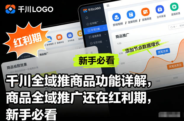 千川全域推商品功能详解，商品全域推广还在红利期，新手必看-青年网赚