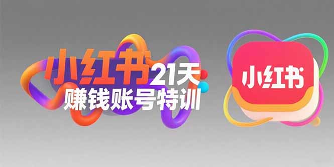 小红书21天赚钱账号特训：黄金定位技巧，高转粉文案创作，科学引流策略-青年网赚
