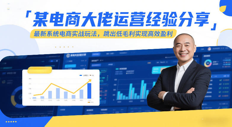 某电商大佬运营经验分享，最新系统电商实战玩法，跳出低毛利实现高效盈利(更新)-青年网赚