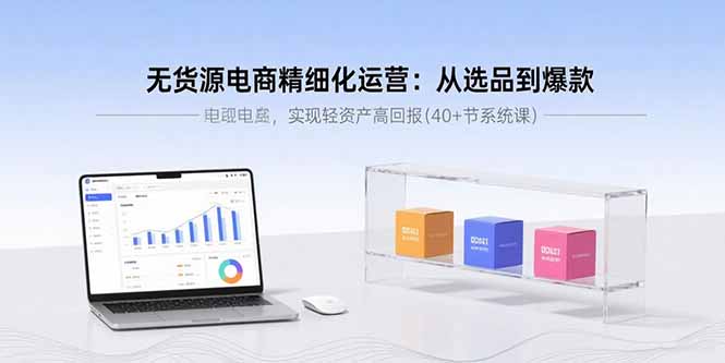 无货源电商精细化运营：从选品到爆款，实现轻资产高回报(40+节系统课-青年网赚
