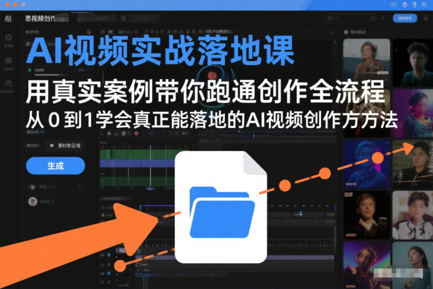 AI视频实战落地课，用真实案例带你跑通创作全流程，从0到1学会真正能落地的AI视频创作方法-青年网赚