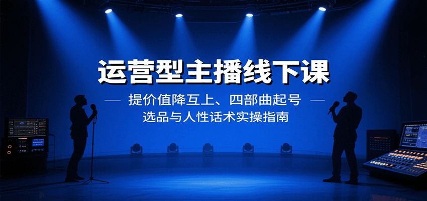 运营型主播线下课：提价值降互上、四部曲起号、选品与人性话术实操指南-青年网赚