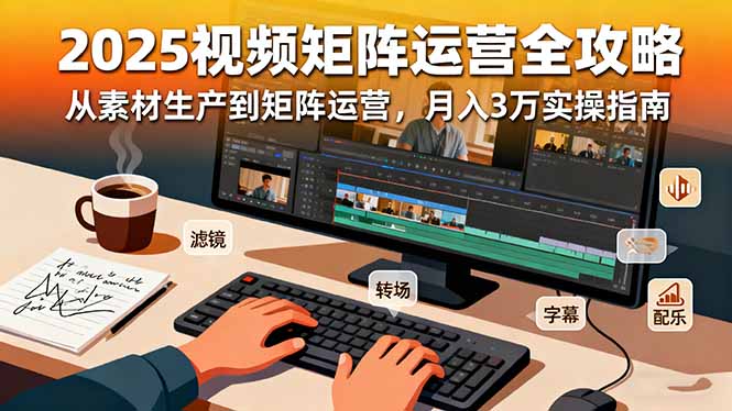 2025短视频矩阵运营全攻略：从素材生产到矩阵运营，月入3万实操指南-青年网赚