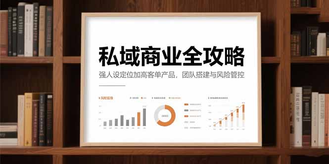 私域商业全攻略，强人设定位加高客单产品，团队搭建与风险管控-青年网赚