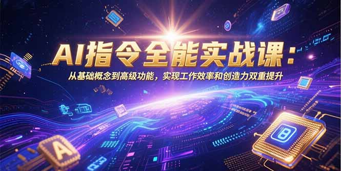 AI指令全能实战课：从基础概念到高级功能，实现工作效率和创造力双重提升-青年网赚