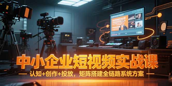 中小企业短视频实战课，认知+创作+投放，矩阵搭建全链路系统方案-青年网赚