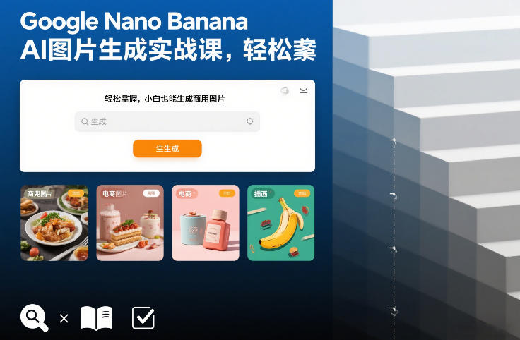 Google Nano Banana AI图片生成实战课，轻松掌握，小白也能生成商用图片-青年网赚