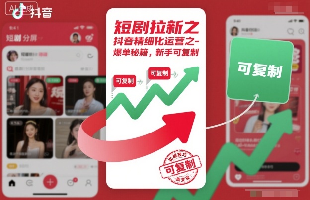短剧拉新之抖音精细化运营之爆单秘籍，新手可复制-青年网赚