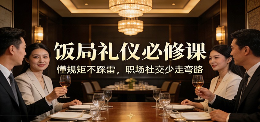 公众号收费文章：《饭局礼仪必修课：懂规矩不踩雷，职场社交少走弯路》-青年网赚