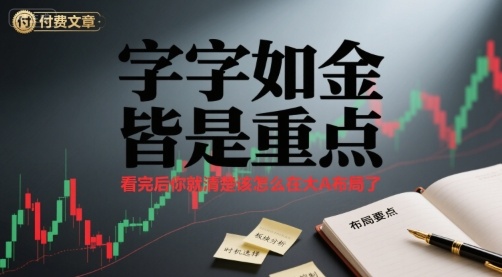 付费文章：字字如金 皆是重点， 看完后 你就清楚该怎么在大A布局了-青年网赚