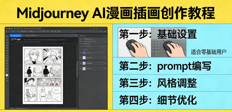利用Midjourney AI人工智能轻松创作漫画插画教程，零基础创作完整漫画插画-青年网赚
