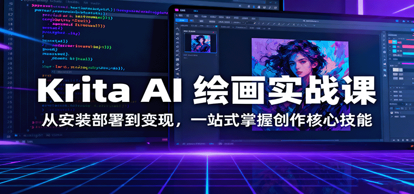 Krita AI 绘画实战课：从安装部署到变现，一站式掌握创作核心技能-青年网赚