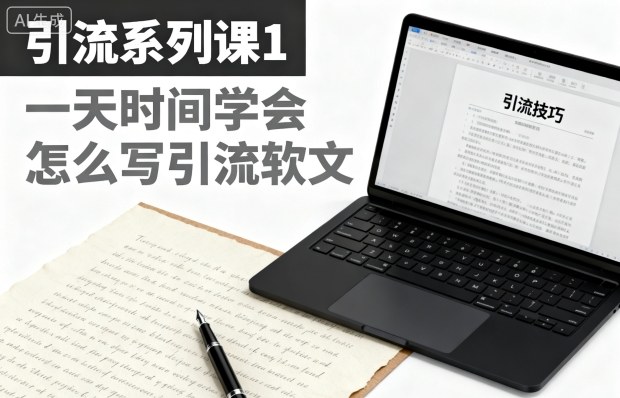 引流系列课1,一天时间学会怎么写引流软文-青年网赚