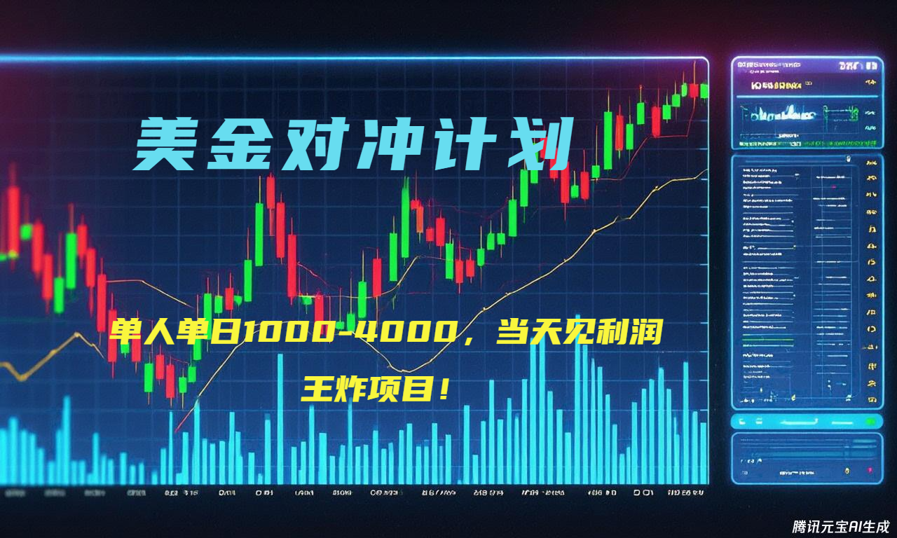 2025年最暴力项目“美金先登计划”最新最强对冲战法，每日实际收益1K-4K-青年网赚