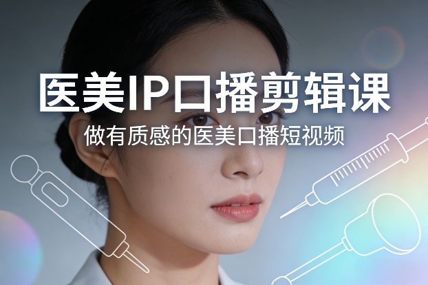 医美IP口播剪辑课，做有质感的医美口播短视频-青年网赚