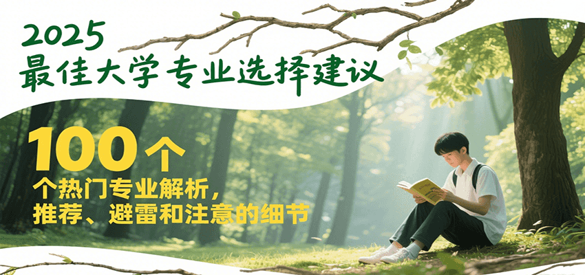 2025最佳大学专业选择建议，100个热门专业解析，推荐、避雷和注意的细节-青年网赚