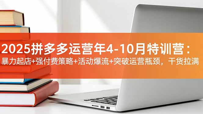 2025拼多多运营年4-10月特训营：暴力起店+强付费策略+活动爆流+突破运营瓶颈，干货拉满-青年网赚