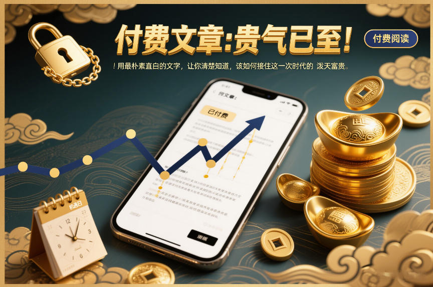 付费文章：贵气已至！用最朴素直白的文字，让你清楚知道，该如何接住这一次时代的泼天富贵-青年网赚