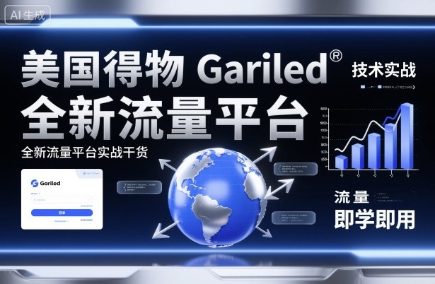 美国得物Gariled技术实战，全新流量平台实战干货，即学即用-青年网赚