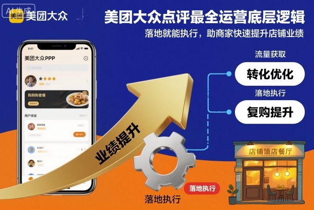 美团大众点评最全运营底层逻辑，落地就能执行，助商家快速提升店铺业绩-青年网赚