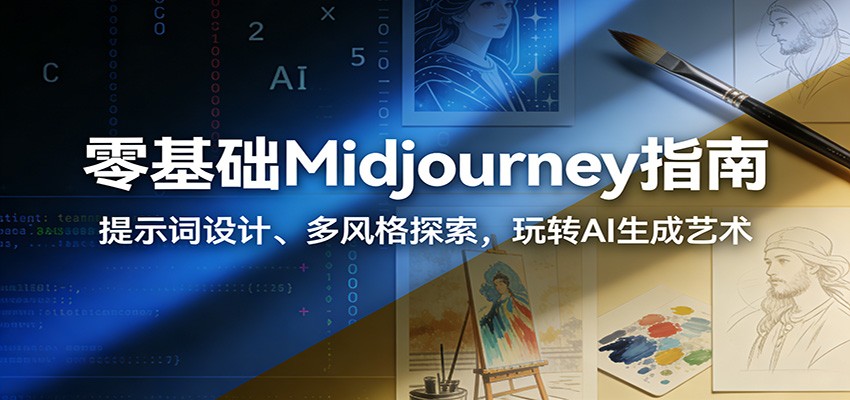 零基础Midjourney指南：提示词设计、多风格探索，玩转AI生成艺术-青年网赚
