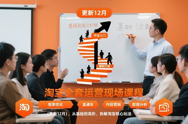 淘宝全套运营现场课程(更新12月)，从基础到高阶，拆解淘宝核心玩法-青年网赚