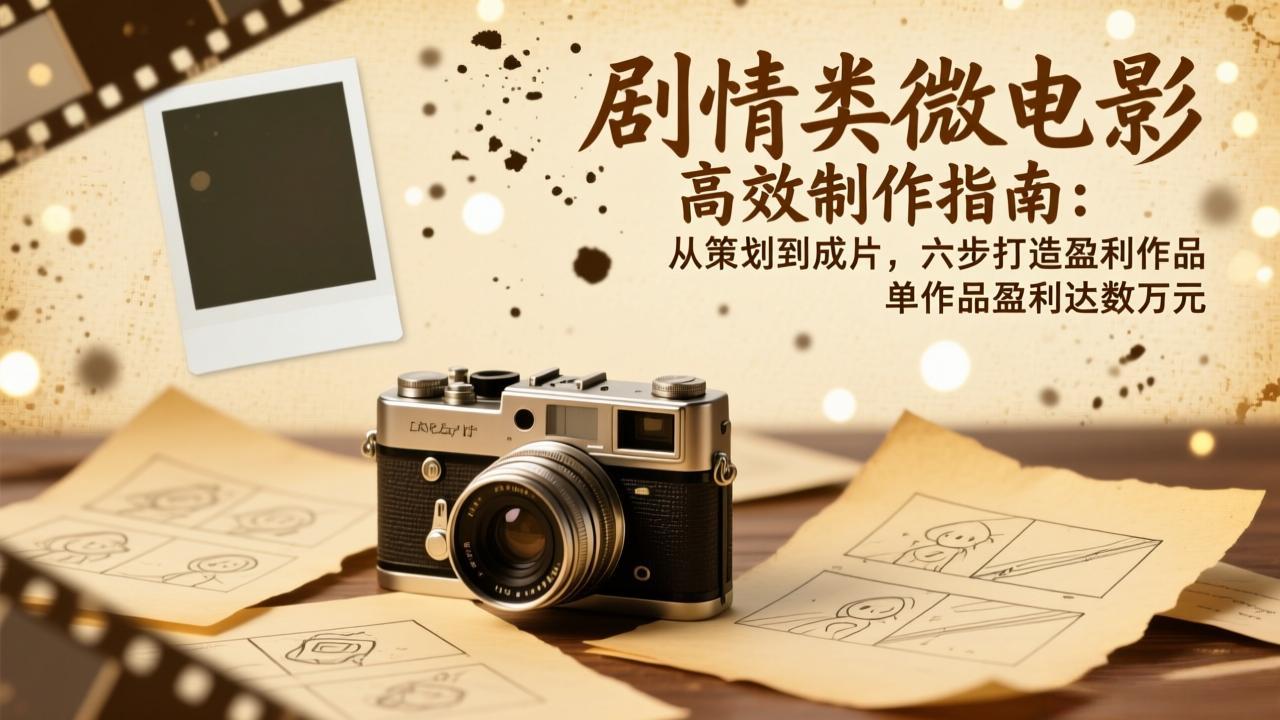 剧情类微电影高效制作指南：从策划到成片，六步打造盈利作品，单作品盈利达数万元-青年网赚