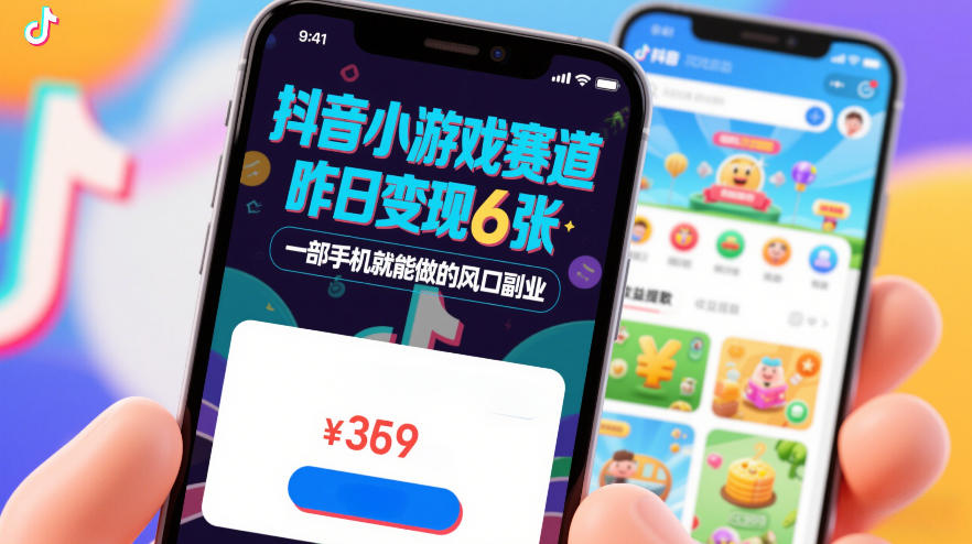 抖音小游戏赛道，昨日变现600+，零基础一部手机就能做的风口副业【揭秘】-青年网赚