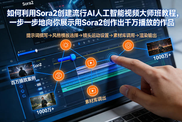 如何利用Sora2创建流行AI人工智能视频大师班，一步一步地向你展示用Sora2创作出千万播放的作品-青年网赚