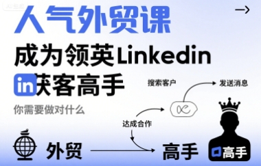人气外贸课-成为领英Linkedin获客高手，你需要做对什么-青年网赚