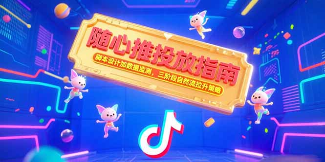 随心推投放指南，脚本设计加数据监测，三阶段自然流拉升策略-青年网赚
