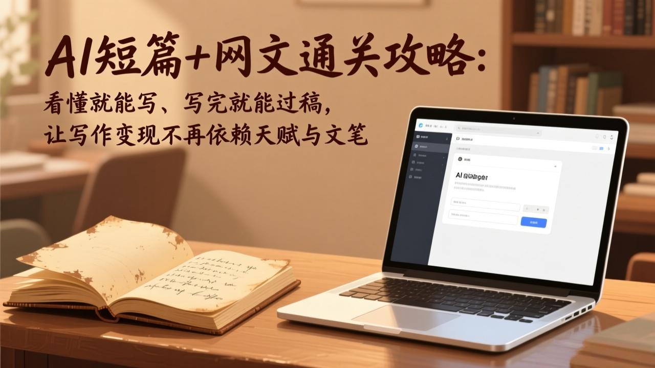 AI短篇+网文通关攻略:看懂就能写、写完就能过稿,让写作变现不再依赖天赋与文笔-青年网赚