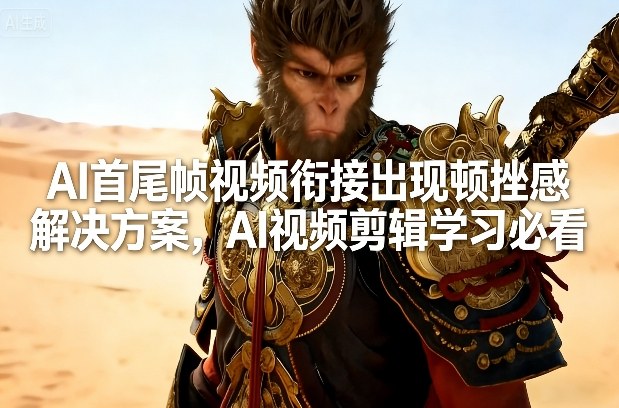 AI首尾帧视频衔接出现顿挫感解决方案，AI视频剪辑学习必看-青年网赚