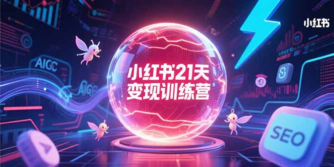 小红书21天变现训练营，AIGC工具高效应用，SEO优化核心技巧-青年网赚
