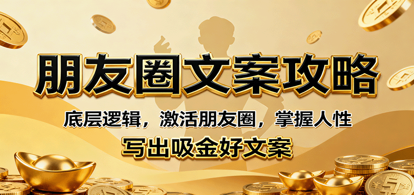 朋友圈文案攻略：底层逻辑，激活朋友圈，掌握人性，写出吸金好文案-青年网赚