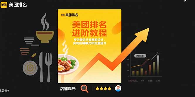 美团排名进阶教程：专为餐饮行业商家设计，实现店铺曝光和流量提升-青年网赚