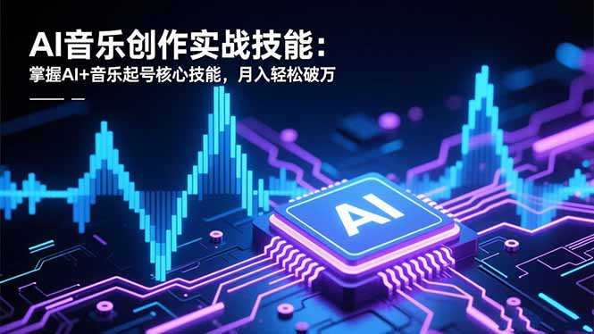 AI音乐创作实战技能：掌握AI+音乐起号核心技能，月入轻松破万-青年网赚