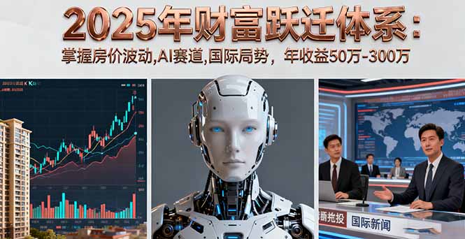 2025年财富跃迁体系：掌握房价波动,AI赛道,国际局势，年收益50万-300万-青年网赚