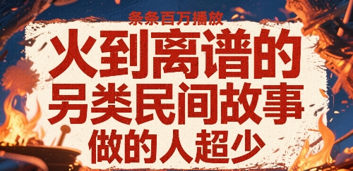 火到离谱的另类民间故事，条条百W播放，做的人超少-青年网赚